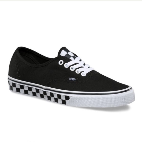 black and white checkered vans size 5